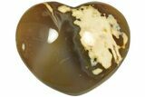 Polished Orca Agate Heart - Madagascar #210211-1